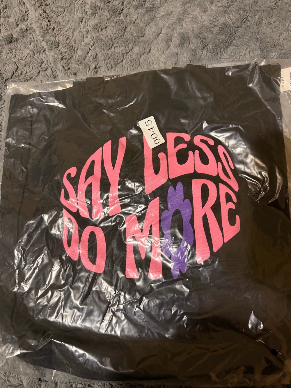 Young & reckless say less do more black tote bag new
